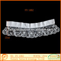 white color organza lace collar trimming for ladies dress in high quality